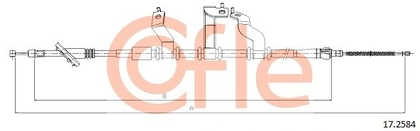 трос ручника задний правый! L1875/1665\ Hyundai Tucson 2.0/2.0CRDi 4WD 04-10 92172584 COFLE