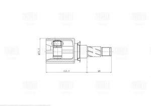 ШРУС Haval F7/F7x (19-) 2.0T AMT (внутр. зад.) (GO 1692) GO 1692 TRIALLI