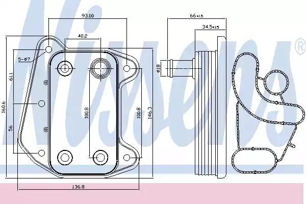 радиатор масляный!\ MB W203/W204/W210/W211/Sprinter/Vito 1.8-2.7i/CDi 99> 90622 NISSENS