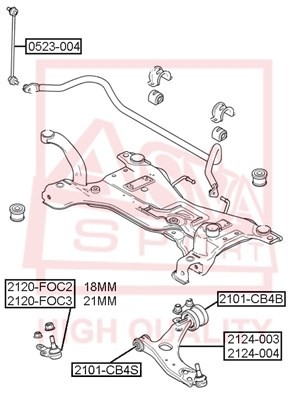 САЙЛЕНТБЛОК FORD 2101CB4S 2101-CB4S ASVA
