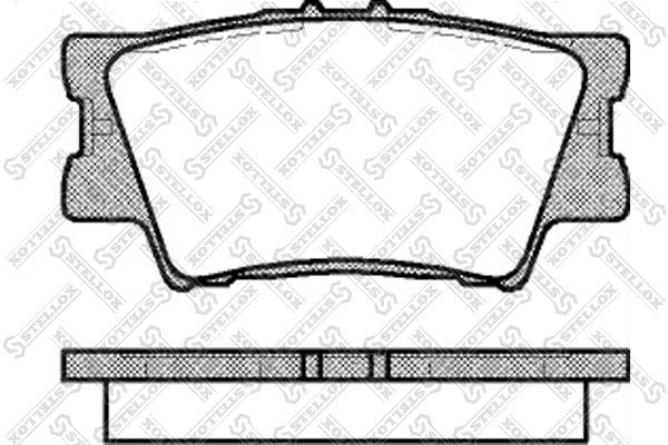 колодки дисковые задние с антискрип. пластинами\ Toyota Rav 4 2.4/ 1242000BSX 1242-000B-SX STELLOX