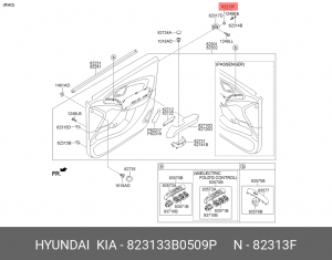 hyundai ix35/Tucson 2010-2015 823133B0509P HYUNDAI KIA