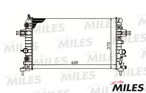 Радиатор (механическая сборка) OPEL ZAFIRA/ASTRA 1.6-1.8 05- (NISSENS 630702) AC ACRM097 MILES