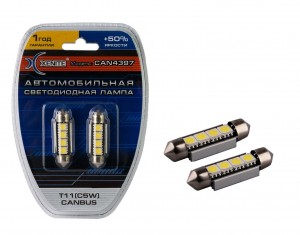 к-кт ламп! светодиодных LED Can4397 (Яркость +50%) (блистер 2 шт.) Гарантия 1 го 1009244 XENITE
