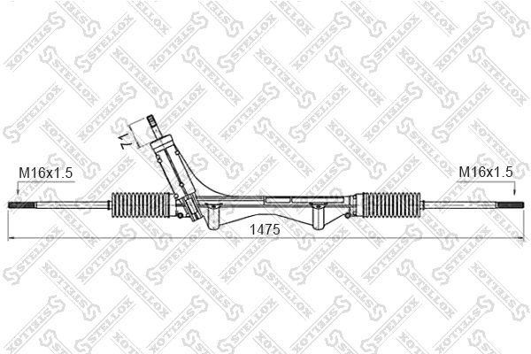 рейка рулевая механическая! с рулевыми тягами, 1044659\ Ford Transit all 08/91> 00-35016-SX STELLOX