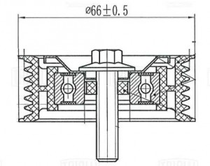 Ролик приводного ремня опорный ребристый d67 CM 6603 TRIALLI