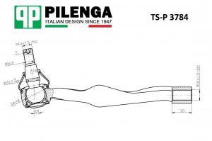 Наконечник тяги рулевой, правый VAG VW T5 TS-P3784 TSP3784 PILENGA