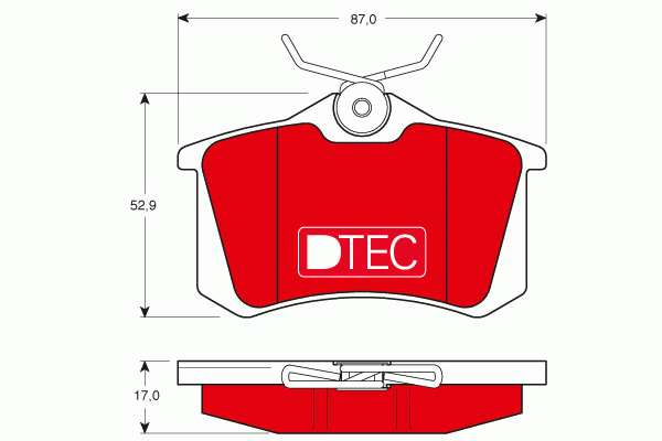 Колодки задние AUDI A4 (B5, B6) A6 (C5), CITROEN C4, PEUGEOT 307, 308 GDB1330DTE GDB1330DTE TRW