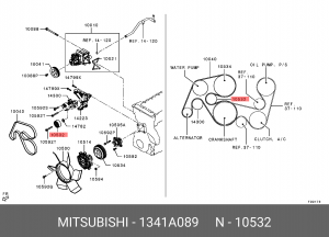 Ролик MITSUBISHI 1341A089 1341A089 MITSUBISHI