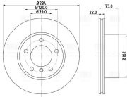 Диск тормозной BMW 1 (E81,E87) передний (1шт.) TRIALLI DF 261006 TRIALLI