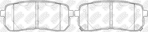 Колодки тормозные KIA Sorento (15-) задние (4шт.) NIBK PN0457 NIBK
