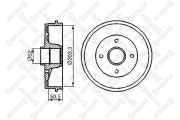 барабан тормозной! без ABS\ Renault Clio all 98> 6025-3912-SX STELLOX