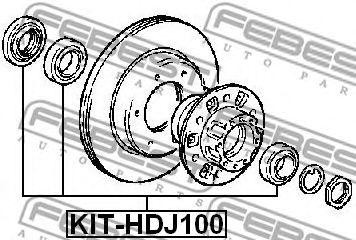 Подшипник задней полуоси комплект KIT-HDJ100 FEBEST