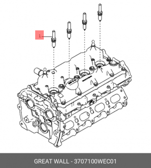 Свеча зажигания HAVAL F7,H9,H8 (2.0) OE 3707100WEC01 GREAT WALL