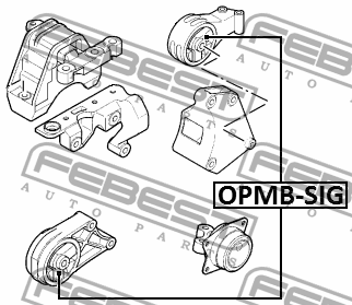 Сайлентблок подушки двигателя (перед и задн) OPEL SIGNUM OPMB-SIG OPMB-SIG FEBEST