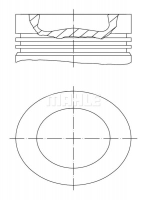 Поршнекомплект OM904/906 d102.0 003 97 00 MAHLE KNECHT
