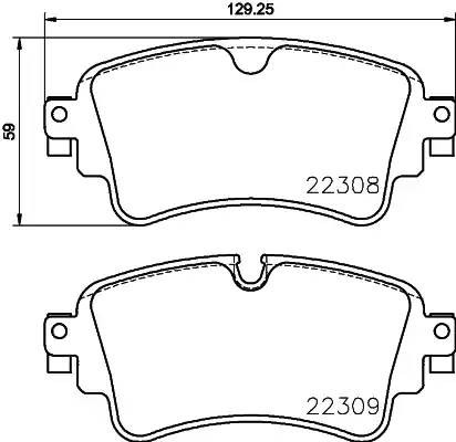 2230801 колодки дисковые задн.!\ Audi Q7 (4M) 15> 2230801 TEXTAR