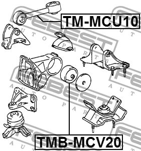 Сайлентблок задней подушки двигателя TMB-MCV20 FEBEST