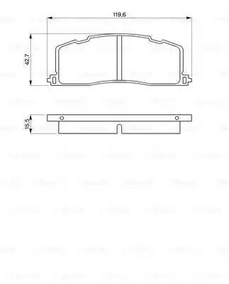 Колодки тормозные TOYOTA Previa (90-) задние (4шт.) BOSCH 0 986 461 140 BOSCH