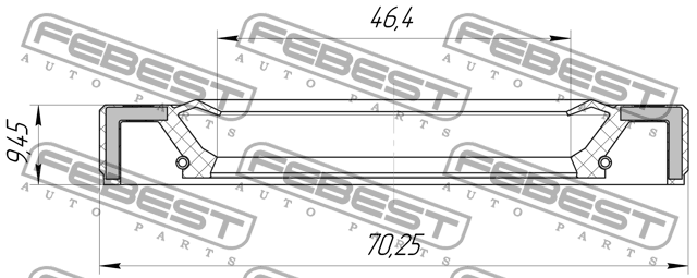 Сальник полуоси задн моста внешний MAZDA BT-50 UN 2006-2012  95GAY-48701010X 95GAY-48701010X FEBEST