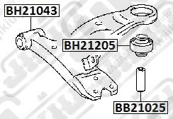 Втулка сайлентблока рычага TOYOTA CALDINA 92-02 BB21025 BB21025 JIKIU