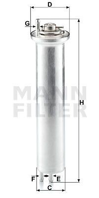 Топливный фильтр с регулятором давления BMW Х5 после 04/02 MANN WK532 MANN FILTER