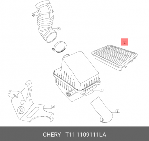 Фильтр воздушный T111109111LA T111109111LA CHERY