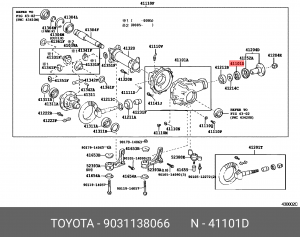 сальник дифференциала! 38x74x11/18\ Toyota Hi-Lux Taro 89> 90311-38066 TOYOTA