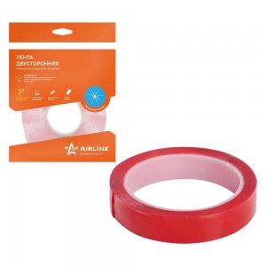 Лента двусторонняя клейкая (скотч), 20 мм*3 м, акриловая, прозрачная (ADS-A-06)  ADS-A-06 AIRLINE