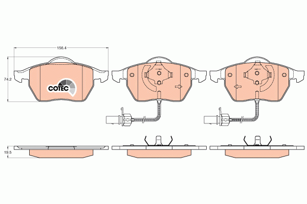 Колодки передние AUDI A4 (B5-B7), A6 (C5-C6), VW PASSAT (3B_) GDB1307 GDB1307 TRW