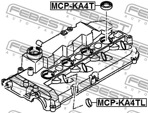 Кольцо уплотнительное форсунки топлива MITSUBISHI PAJERO 06-, L200 05- MCP-KA4TL MCP-KA4TL FEBEST
