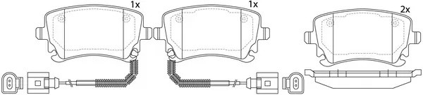 Колодки тормозные задние (AUDI A4/A6/A8/VW MULTIVAN/T5/PHAETON) BP33330W BP33330W SB NAGAMOCHI