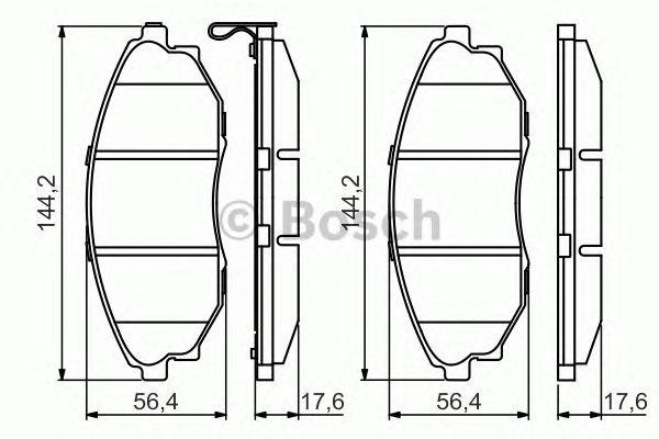 Колодки тормозные CHEVROLET Epica (06-) передние (4шт.) BOSCH 0 986 495 353 BOSCH