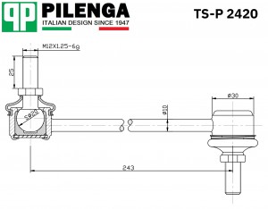 Стойка стабилизатора переднего HYUNDAI/KIA i30, CEED, CERATO, ELANTRA TS-P2420 TSP2420 PILENGA