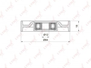 Ролик приводного ремня NISSAN Micra (02-10) натяжителя кондиционера LYNX PB-5041 LYNXAUTO