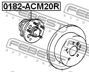 Ступица 0182-ACM20R 0182-ACM20R FEBEST