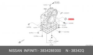 Сальник привода АКПП, CVT L,R NISSAN 38342-8E000 38342-8E000 NISSAN