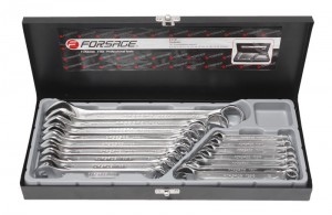 Набор ключей комбинир 16пр.(6-19, 22, 24мм) в метал кейсе /FORSAGE/ F5161 FORSAGE TOOLS