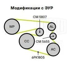 Ролик привод. ремня для а/м Chery Tiggo 4 17- 1.5i опор. CM 5655 CM5655 TRIALLI