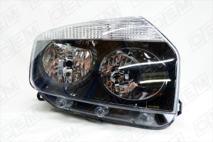 Фара правая Renault Duster 1 2011-2015, черная OEM0118FR OEMPARTS