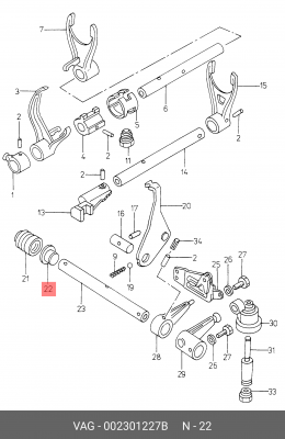 сальник штока КПП! 14x24/30x10\ Skoda Felicia/Octavia 95-11, VW Caddy/Lupo 97-03 002 301 227 B VAG