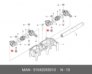 Регулировочный винт M10X1X41,1-B-CF53-SW 51042055010 MAN