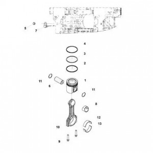 Кольцо поршн 3302 дв.Cummins ISF 2.8 (комплект на 1 поршень) (4976251 / 4976252  0034 HAFFEN