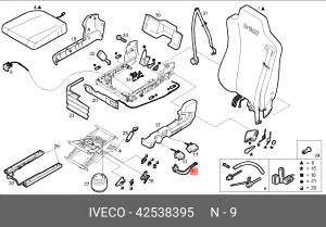клапан регулировки сиденья!\Iveco Stralis/Eurocargo 42538395 IVECO
