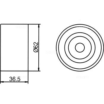 Ролик ГРМ TOYOTA Camry (96-) (3.0) LEXUS RX300 обводной GMB GT80540 GMB