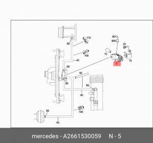 КЛАПАН ЭЛЕКТРИЧЕСКИЙ КОЛЛЕКТОРА ВПУСКНОГ A 266 153 00 59 MERCEDES BENZ