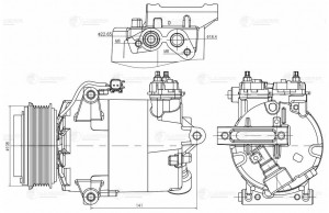 Компрессор кондиц. для а/м Ford Transit 13- 2.2D LCAC1090 LCAC1090 LUZAR