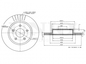 Диск тормозной задний BRD-20171 UNIO