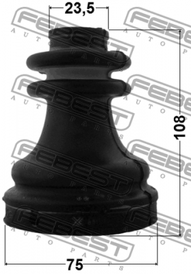 Пыльник ШРУСа внутренний 75X108X23.5 NISSAN ALMERA G15RA 2012- 0215-G15RAATT 0215-G15RAATT FEBEST