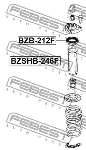 ПЫЛЬНИК ПЕРЕДНЕГО АМОРТИЗАТОРА BZSHB-246F BZSHB-246F FEBEST
